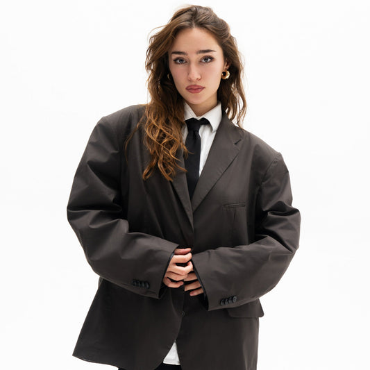 brown oversized blazer